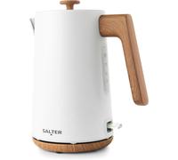 Salter Cordless Kettle Rapid Boil Dry Sensor Matte White Wood Effect 1.7 L 3KW
