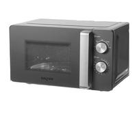 Salter Cosmos 20L Manual Solo Microwave - 5 Power Levels, Defrost Function, 35 Minute Timer, 27 cm Rotating Glass Turntable, 2 Adjustable Dials, Even Cooking, Grey, 25.8 x 45 x 35.5 cm, 800 W, EK5652