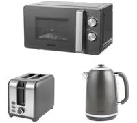 SALTER Cosmos COMBO-8840 2-slice Toaster, Jug Kettle & Solo Microwave Bundle - Grey