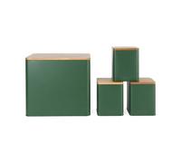Salter Countertop Set Bread Bin with Storage Canisters Cofee/Tea/Sugar 4 Piece