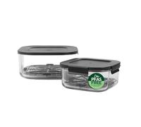 Salter Crisp & Go Air Fryer Accessory Set, 4L And 1.5L Glass Containers | 2 Crisper Trays Included, Lidded Meal Prep And Leftovers Storage, Oven And Microwave Safe, Dishwasher Safe, PFAS-Free Coating