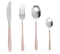Salter BW08024C 16 Piece Cutlery Set - Champagne Metallic Stainless Steel, Flatware for 4 People, Modern Design, Satin Finish, Spoon, Knife and Fork, Silver Coating, for Dinner Parties, Occasions