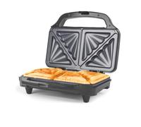 Salter Deep Fill Sandwich Toaster, 4 Slice Toastie Maker, 900W | Deep Fill Dual Non-Stick Plates, Automatic Temperature Control, Cool Touch Handle, Makes 2 Toasties At Once, Compact Storage