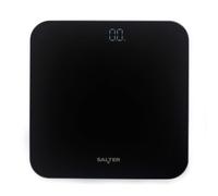 Salter Digital Bathroom Scale - Hidden Until Lit Display, Electronic Bodyweight Scales, Instant-Read, Glass 28 x 28 cm Platform, 180kg/28st/396lbs, Step-On, Fitness, 0.1kg Increments, Black