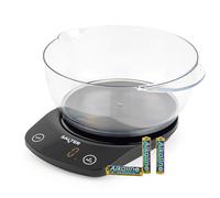 Salter Digital Kitchen Scale - Electronic Food Scale With 1.8L Bowl, Measure Liquids, Add & Weigh Wet & Dry Ingredients, Easy Pour Spout, 5kg/11lbs Capacity, Easy Read LCD Display, Includes Battery
