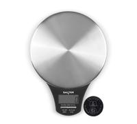 Salter 1035 SSBKDR Digital Kitchen Scale - Electronic Baking Scale with Stainless Steel Platform, Accurate Food Weighing Scales, 5KG Maximum Capacity, Measure Liquids, Add & Weigh/Tare Function, Black