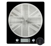 Salter Digital Kitchen Scale Measures Liquids Union Jack Stainless Steel Black