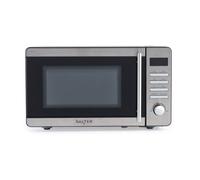 Salter 20 Litre Digital Microwave - 60-Minute Timer, Defrost Function, 27cm Turntable, Even Cooking, Time/Weight Controls, Instant Start, 45.1 x 35.4 x 25.8 cm, Stainless Steel Finish, 800W