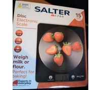Salter Disc Electronic Kitchen Scale. Digital. 5kg/11 lb. Aquatronic for liquids