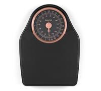 Salter Doctor Style Mechanical Bathroom Scale 150 Kg Easy Read Dial | No Batteries, Rotating Pointer, Large Platform With Textured Vinyl Non-Slip Mat, Black Base With Rose Gold Accents