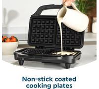 Salter Double Waffle Maker, 2 Waffle, 900W, Non-Stick, Deep Fill