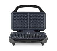 Salter Double Waffle Maker - Non-Stick Dual Waffle Iron Plates, Deep Fill Belgian & American Waffle Machine, Automatic Temperature Control, Cool Touch Handle, Savoury Snacks & Desserts, 900W, EK2249
