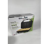 Salter Double Waffle Maker Non-Stick Dual Waffle Iron Plates, Deep Fill EK2249