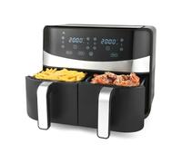 Salter Dual Basket Air Fryer 9 L With 2 Drawers | 2400 W, 11 Cooking Functions, Sync Cook And Match Cook, Digital LED Display, 60-Minute Timer, Removable Non-Stick Racks