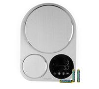 Salter Dual Platform Scale ? Electronic Baking Scale, Stainless Steel, Large 5kg Platform, Small 500g Precision Platform, Tare Function, Liquid