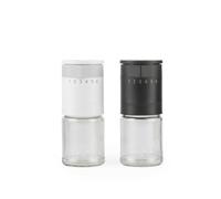Salter Easy Grind Salt and Pepper Mill Set, 6 Grind Settings | No-spill base, ceramic grinding mechanism, clear acrylic body, twist-to-grind operation, 2 piece set, 5 year guarantee