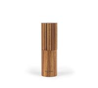Salter Eden 18cm Pepper Mill - FSC®-Certified Acacia Wood, Ribbed Design, Steel Grinding Mechanism, Max Flavour Release, Adjustable Fine to Coarse Grind, Coordinates with Salt Mill, 5 Year Guarantee
