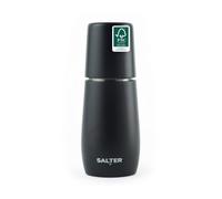Salter Edith Salt Mill - Wooden Salt Grinder, 100% FSC-Certified Wood, Manual Mill, Ceramic Mechanism, Twist to Grind, Adjustable Grind from Fine to Coarse, Black