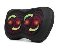 Salter EE6936BLKSTKEU7 Electric Shiatsu Massage Pillow - Heated Neck, Back and Shoulder Massager, Deep Tissue Kneading, Relax Tension, Pain, Knots, Muscles, UK & EU Adaptors, for Home & Office Use