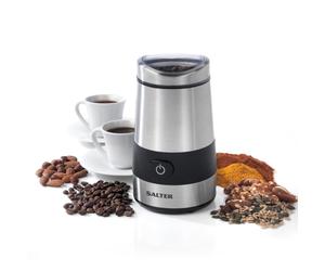 Salter EK2311 Electric Coffee & Spice Grinder ? Stainless Steel Blade, 60g Coffee Bean/Dry Herb Mill, One-Touch Operation, Fast Grinding Machine For