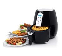 Salter EK2559 XL Hot Air Fryer with Non-Stick Basket, Light Touch Digital Display, Compact Air Fryer, Energy Saving, Adjustable Timer And Power Indicator, Can Heat Up To 200°, 1500 W, 4.5 L, Black