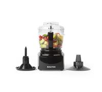 Salter EK3171 Mini Food Processor - Prep Pro Compact Food Mixer, Electric Vegetable Chopper, 1L BPA-Free Plastic Easy Pour Jug, Stir, Mix, Blend, Chop, Whip & Grind, Stainless Steel Blade, 200W, Black
