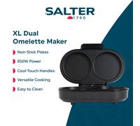 Salter EK4213S Omelette Maker - XL NonStick Egg Cooker Large Dual Cooking P