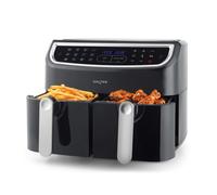 Salter EK4548 Dual Air Fryer - Double Drawer, 2 XL Non-Stick Cooking Trays, Sync & Match Cook Function, Independent Cooking, 8.2L, Sensor Touch