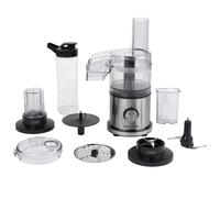 Salter EK5028 4-in-1 Food Processor and Blender, Electric Chopper, Slice, Blend, Grind & Shred, 2 Speeds & Pulse, Includes Dishwasher Safe; BPA Free Food Pusher, 600ml Bottle & 30g Grind Cup, 400W