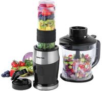 Salter EK5029 2-in-1 Electric Jug Blender & Mini Chopper - 1.2L Bowl, 570ml Drinks Bottle for Sports/Gym, Dual Function Processor, Smoothies/Sauce, BPA-Free, Mix & Chop Dips/Salsa, One Touch Operation