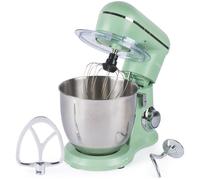 Salter British Bakes Stand Mixer - 5L Food Mixer for Baking, 1300W, 10 Speeds, Easy Control Dial, Removeable Splash Guard, Mint Green Electric Kitchen Appliance with Whisk, Dough Hook and Beater