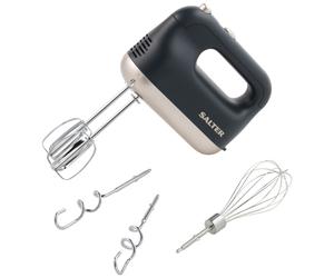 Salter EK5512BGRY Marino Hand Mixer - 250W Electric Whisk, 5 Speed, Stainless Steel Attachments, 2 Mixing Beaters, 2 Dough Hooks and Balloon Whisk