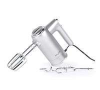 Salter EK5613BMMS Aspen Easy-Store Hand Mixer - Electric Baking Whisk, Mixing Beaters and Dough Hooks, Storage Base, 5 Speed Settings with Turbo Function, Eject Function, 300W, Silver
