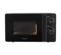 Salter EK5652MBLK Kuro 20 L Microwave - 800 W Solo Microwave Oven with 27 cm Rotating Turntable, 5 Power Levels & Defrost Setting Function, Adjustable Twin Dial Control, 35 Minute Timer, Black