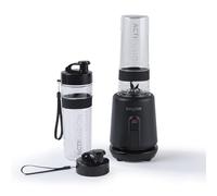 Salter EK6133MBLK Kuro Actifusion Blender - Smoothie Protein Shake Blender, 2 x 600ml Sports Bottles, BPA-Free, Leak Proof, One Touch Operation, Stainless Steel Blades, Non-Slip, Cord Storage, 350W
