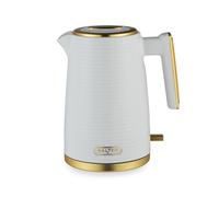 Salter Electric Cordless Kettle 1.7L 3KW Rapid Boil Textured Palermo White/Gold