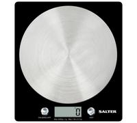 Salter Digital Weighing Scales, LCD Display, Black/Silver, 1036BKSSDR