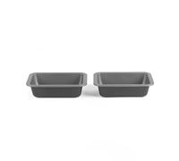 Salter Essentials 2-Piece Rectangular Deep-Dish Set - 2 x 16.5cm Carbon Steel Trays, Dishwasher Safe, for Air Fryers & Ovens up to 220°C, Durable Design, Ideal for Small Portions, Sides & Desserts