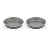 Salter Essentials 21 cm Round Baking Tin - Non-Stick Coating, Cake Pan, Dishwasher Safe, Easy to Clean, Made in The UK, Durable Carbon Steel, Lightweight Quiche Tin, PFOA-Free, BW13662 (Pack of 2)