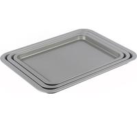 Salter Essentials 3-Piece Baking Tray Set - Non-Stick Coating, 31/35/39 cm Stackable Oven Sheets, Dishwasher Safe, Easy to Clean, Made in The UK, Durable Chip Trays, Lightweight, PFOA-Free, BW13674