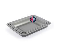 Salter Essentials 3-Piece Roasting Tray Set Stackable Dishwasher Safe PFOA-Free