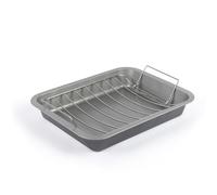 Salter Essentials 41 cm Roasting Tray & Rack - Non-Stick Coating, Rectangular Roaster, Dishwasher Safe, Easy to Clean, Made in The UK, Durable Vegetable Roasting Pan, Lightweight, PFOA-Free