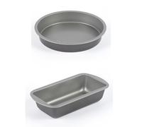 Salter Essentials Cake Tin & Loaf Tin Set - Non-Stick Coating, Dishwasher Safe, Easy to Clean, Made in The UK, Durable Carbon Steel, Lightweight Ovenware Set, PFOA-Free