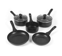 Salter Essentials Pan Set, 5-Piece Aluminium Nonstick Induction Suitable