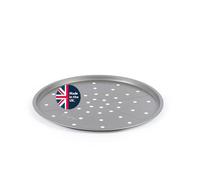Salter Essentials Pizza Tray - Non-Stick Coating, Round Baking Tray, Dishwasher Safe, Easy to Clean, Made in The UK, Durable Carbon Steel, Garlic Bread, Lightweight Oven Sheet, PFOA-Free, BW13671