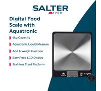 Salter Evo Digital Kitchen Scale - Electronic Square Food Scale Add Weigh