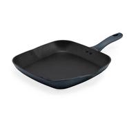 Salter Excellence 28 cm Griddle Pan - Non-Stick Coating, Durable Forged Aluminium, Induction Suitable, Thermo Collar, Turns Red at Optimum Temperature, Heat-Resistant Exterior