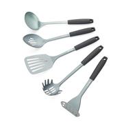 Salter Excellence 5-Piece Utensil Set - Includes Skimmer, Slotted Spoon, Spaghetti Spoon, Slotted Spatula and Ladle, Stainless Steel with Non-Stick Coating, Easy to Clean
