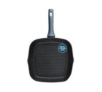 Salter Excellence 28 cm Griddle Pan - Non-Stick Coating, Durable Forged Aluminium, Induction Suitable, Thermo Collar, Turns Red at Optimum Temperature, Heat-Resistant Exterior