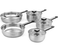 SALTER Expert 5-piece Stainless Steel Cookware Set Silver, Stainless Steel